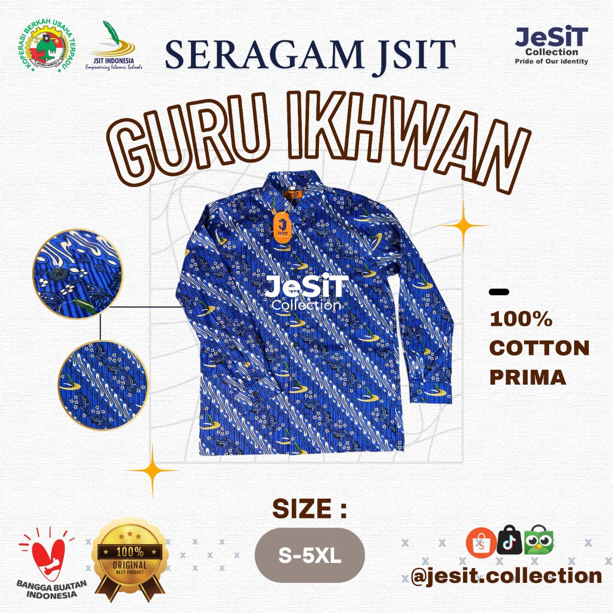 Baju Batik Guru Ikhwan Lengan Panjang